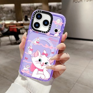 Ốp Sạc Từ Tính Không Dây Tương Thích Cho IPhone 17 Pro Max Cover Marie Pink Fantasry Mèo Dễ Thương 17 Pro Silicone Mềm Trong Suốt Cản 17 Vỏ Chống Sốc Không Khí