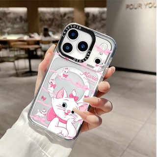 Ốp Sạc Từ Tính Không Dây Tương Thích Cho IPhone 17 Pro Max Cover Marie Pink Fantasry Mèo Dễ Thương 17 Pro Silicone Mềm Trong Suốt Cản 17 Vỏ Chống Sốc Không Khí
