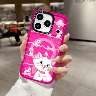 Ốp Sạc Từ Tính Không Dây Tương Thích Cho IPhone 17 Pro Max Cover Marie Pink Fantasry Mèo Dễ Thương 17 Pro Silicone Mềm Trong Suốt Cản 17 Vỏ Chống Sốc Không Khí