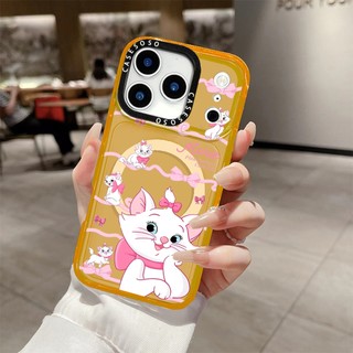 Ốp Sạc Từ Tính Không Dây Tương Thích Cho IPhone 17 Pro Max Cover Marie Pink Fantasry Mèo Dễ Thương 17 Pro Silicone Mềm Trong Suốt Cản 17 Vỏ Chống Sốc Không Khí