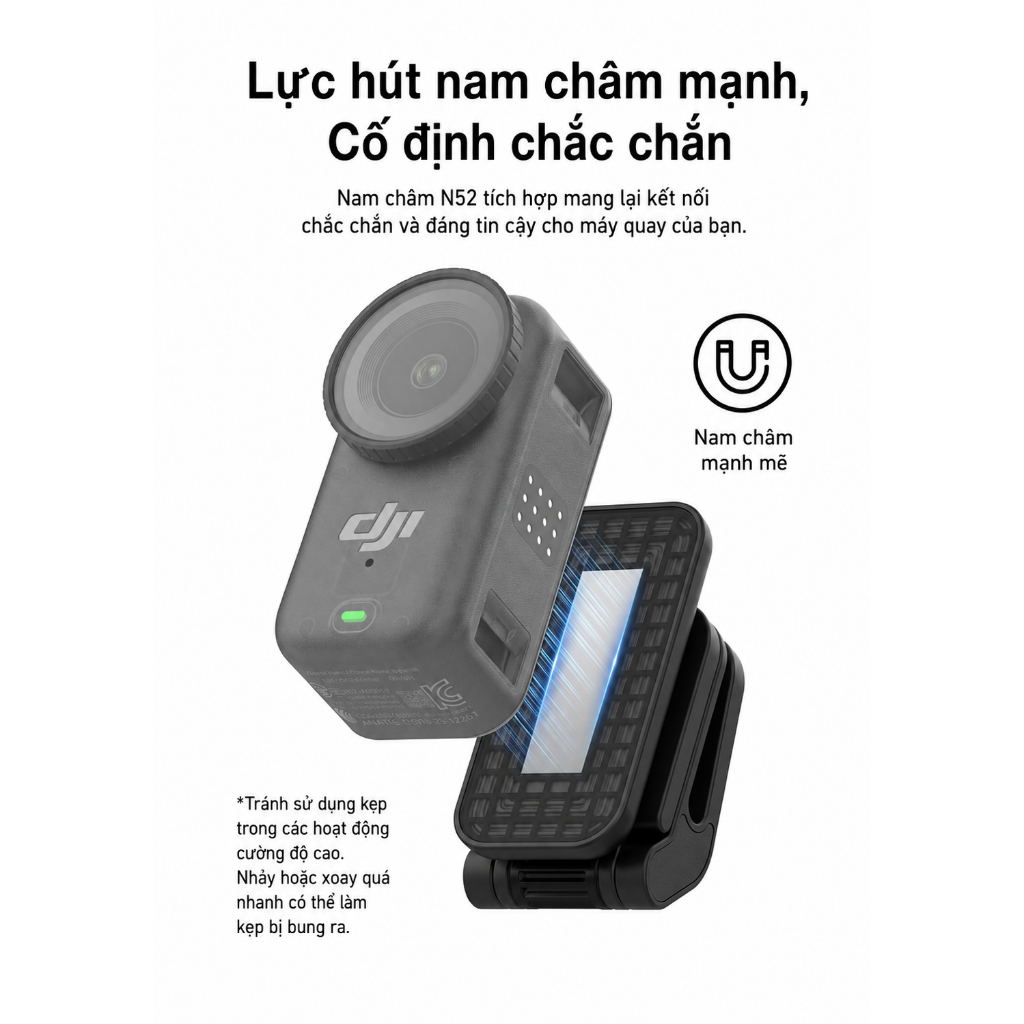Kẹp Mũ Nam Châm cho DJI Osmo Nano Xtra Atto N52 Kẹp Mũ Kẹp Balo Xoay 360° Chỉnh Góc 240° Quay POV Rảnh Tay