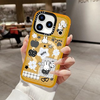Đen Trắng Miffy Miếng Dán Ốp Lưng Sạc Từ Tính Không Dây Tương Thích Cho IPhone 12 13 14 15 16 17 Pro Max Cover17AIR Silicon Mềm Trong Suốt Ốp Lưng Chống Sốc
