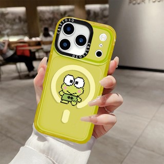 Ốp điện thoại thu nhỏ dễ thương Keroppi Winnie The Pooh Vỏ sạc từ tính không dây Tương thích cho IPhone 12 13 14 15 1617ProMax Cover 17 AIR Silicone mềm trong suốt Vỏ chống sốc