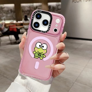 Ốp điện thoại thu nhỏ dễ thương Keroppi Winnie The Pooh Vỏ sạc từ tính không dây Tương thích cho IPhone 12 13 14 15 1617ProMax Cover 17 AIR Silicone mềm trong suốt Vỏ chống sốc