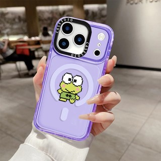 Ốp điện thoại thu nhỏ dễ thương Keroppi Winnie The Pooh Vỏ sạc từ tính không dây Tương thích cho IPhone 12 13 14 15 1617ProMax Cover 17 AIR Silicone mềm trong suốt Vỏ chống sốc