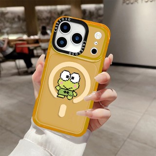 Ốp điện thoại thu nhỏ dễ thương Keroppi Winnie The Pooh Vỏ sạc từ tính không dây Tương thích cho IPhone 12 13 14 15 1617ProMax Cover 17 AIR Silicone mềm trong suốt Vỏ chống sốc