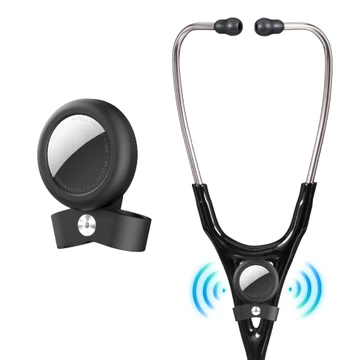 Giá đỡ ống nghe khóa vít chống trộm AirTag, Vỏ bảo vệ PC Tương thích với Apple AirTag 1 / 2 Gen dành cho bác sĩ Y tá Thiết bị Y tế Phù hợp với ống nghe hình chữ Y Littmann EKO