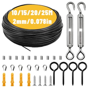 Dây thép 10-25M Dây thép không gỉ Dây thép nặng Dây lan can sân vườn Hàng rào dây thép Lều ngoài trời Bộ quần áo