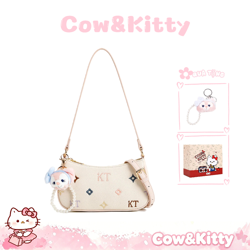 Cow&Kitty/BORRY ROSA Túi đeo vai sơn Túi Messenger hàng ngày túi đeo chéo nữ dễ thương