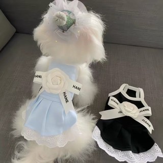 [Hàng hóa thú cưng dễ thương] Quần áo mèo mùa hè mỏng dễ thương nơ trang phục thú cưng 1-7,5kg