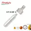 HPA Bạc Thép Không Gỉ AIR CO2 Gas Nạp Nhanh Sạc Adapter 3 / 8 "-24 UNF Chủ Đề Homebrewing Soda Bia 1 Năm