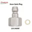 HPA Bạc Thép Không Gỉ AIR CO2 Gas Nạp Nhanh Sạc Adapter 3 / 8 "-24 UNF Chủ Đề Homebrewing Soda Bia 1 Năm
