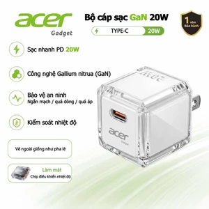 Acer Bộ sạc GaN USB C 20W nhanh Type-C 35W Củ sạc nhanh USB 67W PD 65W Power Adapter Sạc điện cho Không Nóng Máy An Toàn Ổn Định cho iP 11-17 Samsung Pad