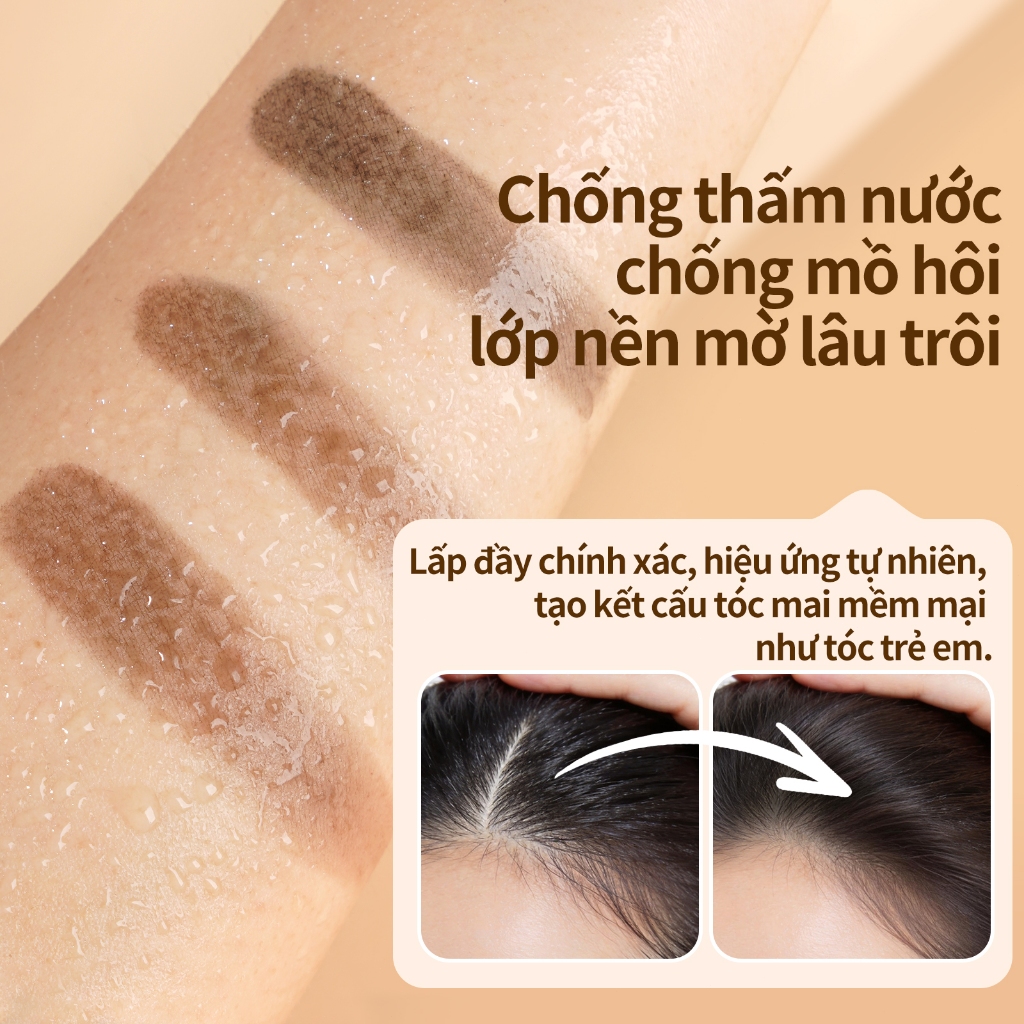 SEVICH Phấn Tóc Di Động Du Lịch HairlinePowder Kem Che Khuyết Điểm Tóc Chống Thấm Nước Bột Đen