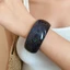 Vòng tay rộng nữ nhựa lấp lánh ngôi sao bóng loáng kiểu chunky Y2K - Trang sức sáng bóng phù hợp tiệc tùng & hàng ngày