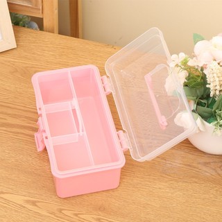 [Vận chuyển nhanh] Dụng cụ sắp xếp kẹp tóc trang điểm CORESSPACE, Hộp lưu trữ 2 / 3 lớp có thể gập lại, Hộp đựng nghệ thuật làm móng tay di động dung tích lớn bằng nhựa