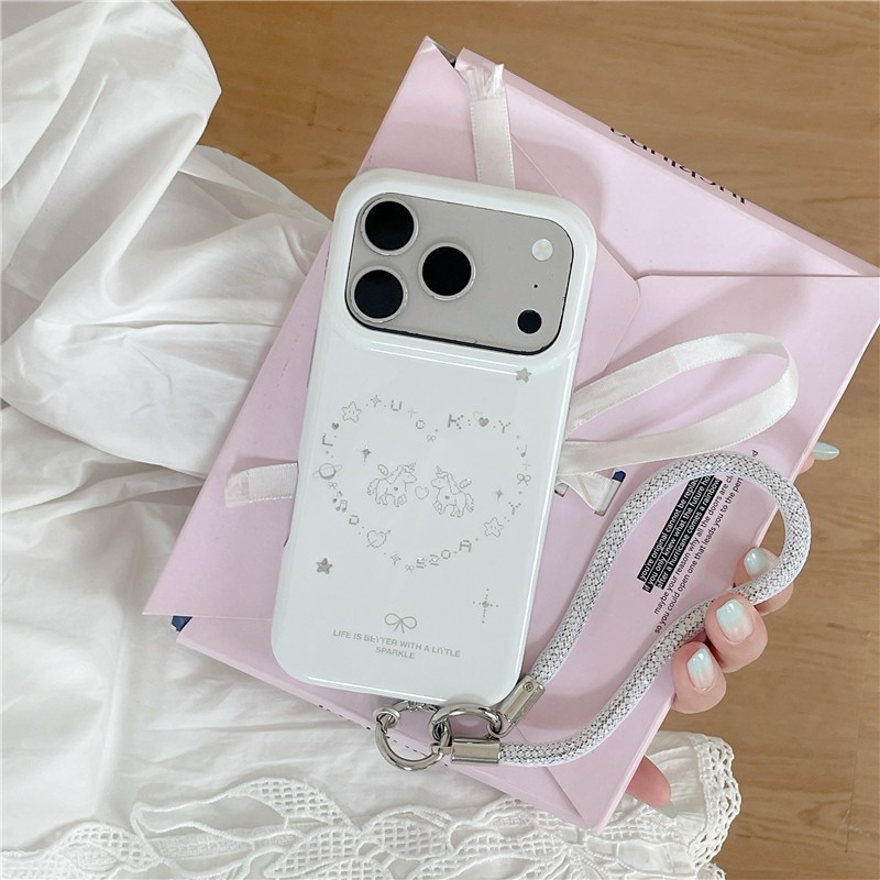Ốp điện thoại xử lý iPhone 17 Pro max Laser họa tiết hoạt hình chất liệu TPU IMD