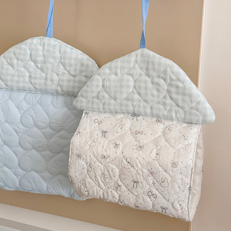 Túi vải quilted in hoạt hình, túi đựng khăn giấy mềm treo, phong cách cô gái, dùng cho gia đình hàng ngày