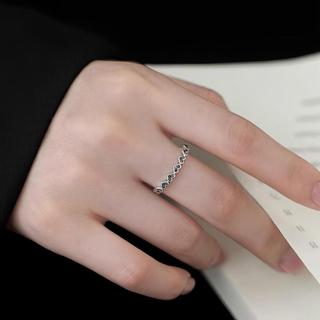 MIGILA Tiny Rainbow Heart Mở Nhẫn bạc có thể điều chỉnh Dainty Nhẫn đeo tay có thể xếp chồng lên nhau Chống thấm nước và không dễ phai.