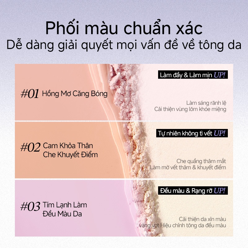 Little Ondine Phấn Bắt Sáng & Tạo Khối Hai Ô - Kem đánh sáng da mặt, không gây mụn, Ảnh dự tiệc có sẵn, Di động nhỏ gọn