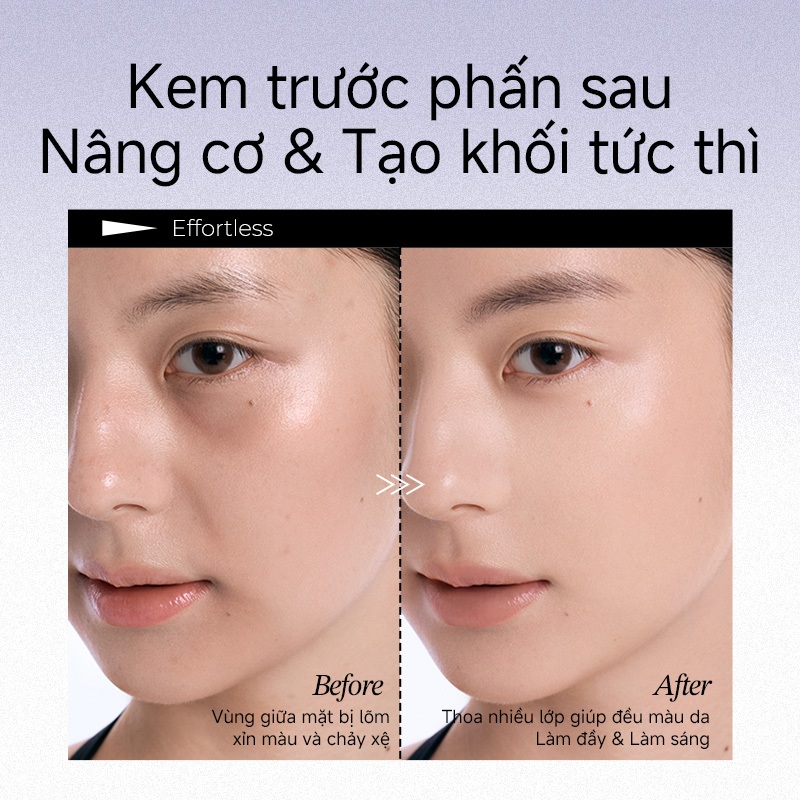 Little Ondine Phấn Bắt Sáng & Tạo Khối Hai Ô - Kem đánh sáng da mặt, không gây mụn, Ảnh dự tiệc có sẵn, Di động nhỏ gọn