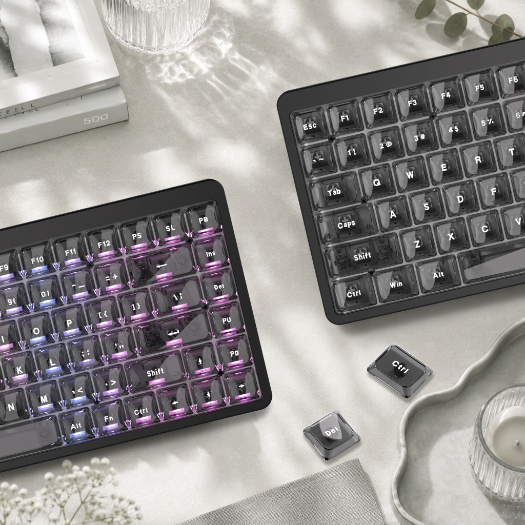 Womier 126 Phím PC Jelly Grey Cấu Hình Thấp Tỏa Sáng Thông Qua Tùy Chỉnh Keycaps Bộ Cho Cherry Gateron MX Switch Bàn Phím Cơ | BigBuy360 - bigbuy360.vn
