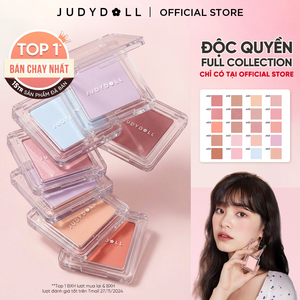 Phấn Má Hồng Đơn Sắc JUDYDOLL Blush Powder Mịn mờ Chuẩn màu Tiệp da Bền màu 2g