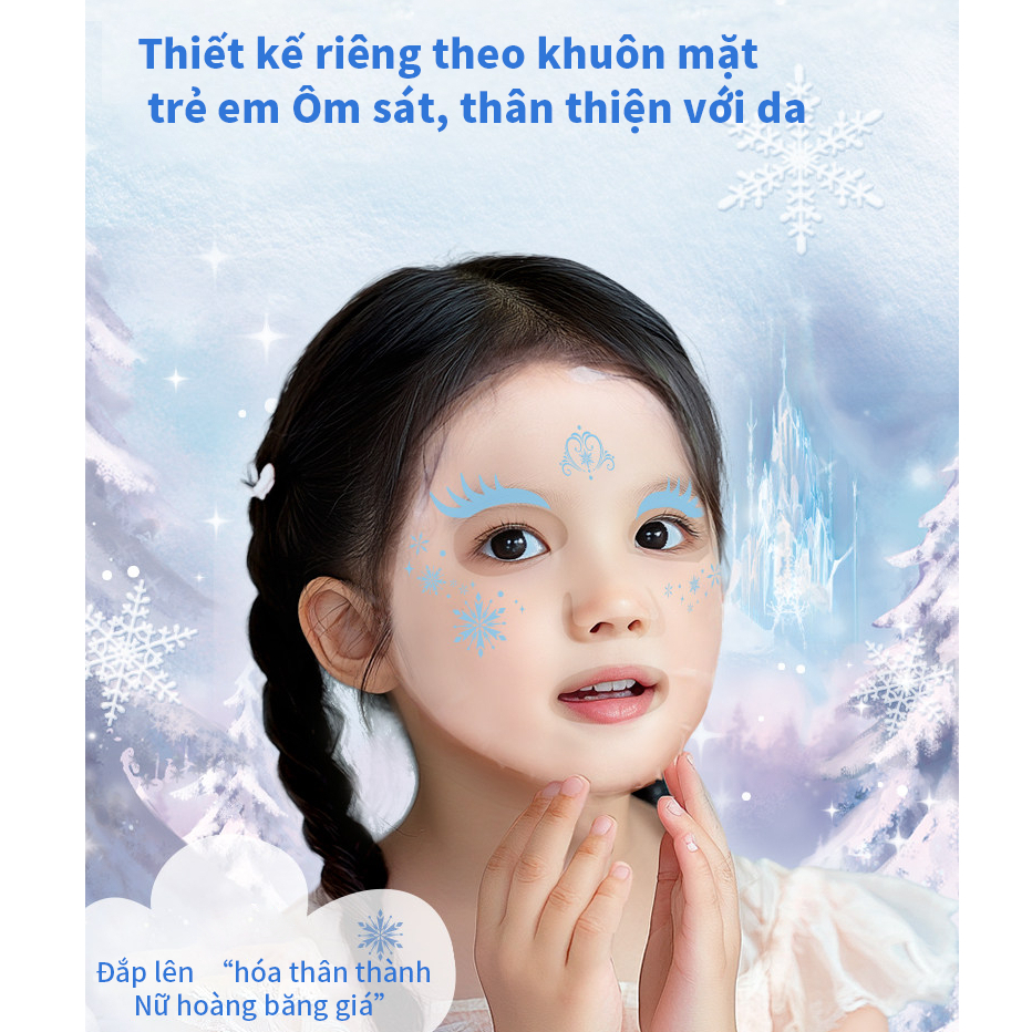 Kekebebe Disney Mặt nạ dưỡng ẩm làm dịu da dành riêng cho trẻ em (chiết xuất từ thực vật, công thức dịu nhẹ)