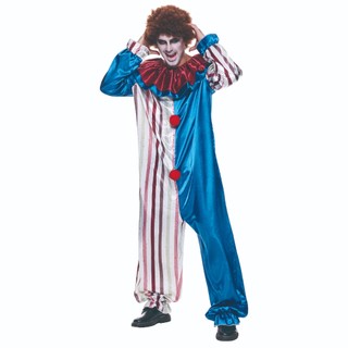 Người lớn chảy máu xiếc hề trang phục Đàn ông Halloween Scary Hề Cosplay trang phục Carnival Đảng Stage Show ăn mặc