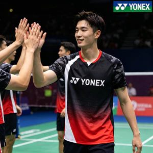 Áo sơ mi thể thao thi đấu cầu lông YONEX, áo sơ mi ngắn tay tập luyện thoáng khí cho nam và nữ
