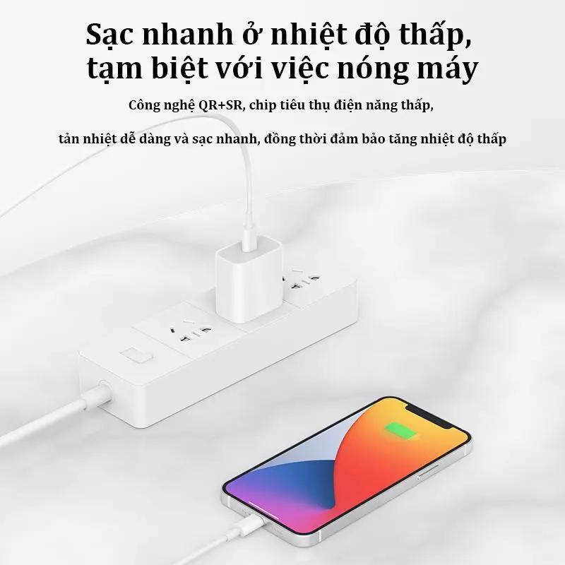 PD 30W Bộ Sạc nhanh (Củ sạc+Dây sạc nhanh Loại C đến C 1m)Sạc nhanh an toàn không nóng máy cho iPhone 15/16/17 Pro Max