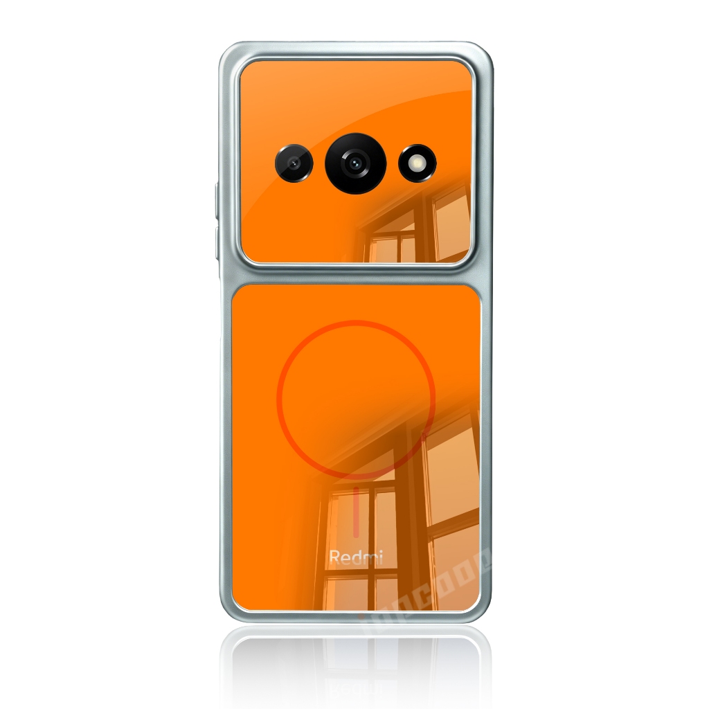 Ốp điện thoại bóng trang trí doanh nghiệp thời trang cho Redmi A3 2024 A3 Pro A4 A5 A7 A7 Pro 4G 5G Vỏ chống sốc chống trầy xước màu vàng