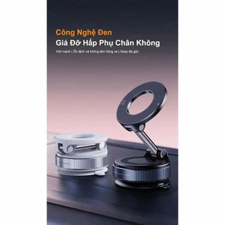 HaiLoka Giá đỡ điện thoại ô tô từ tính mạnh mẽ Thiết kế có thể gập lại 360° Giá đỡ chân không có