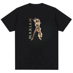 Unisex 2025 Maria Carey Áo thun Cotton nguyên chất in hình thời trang nam và nữ hàng đầu
