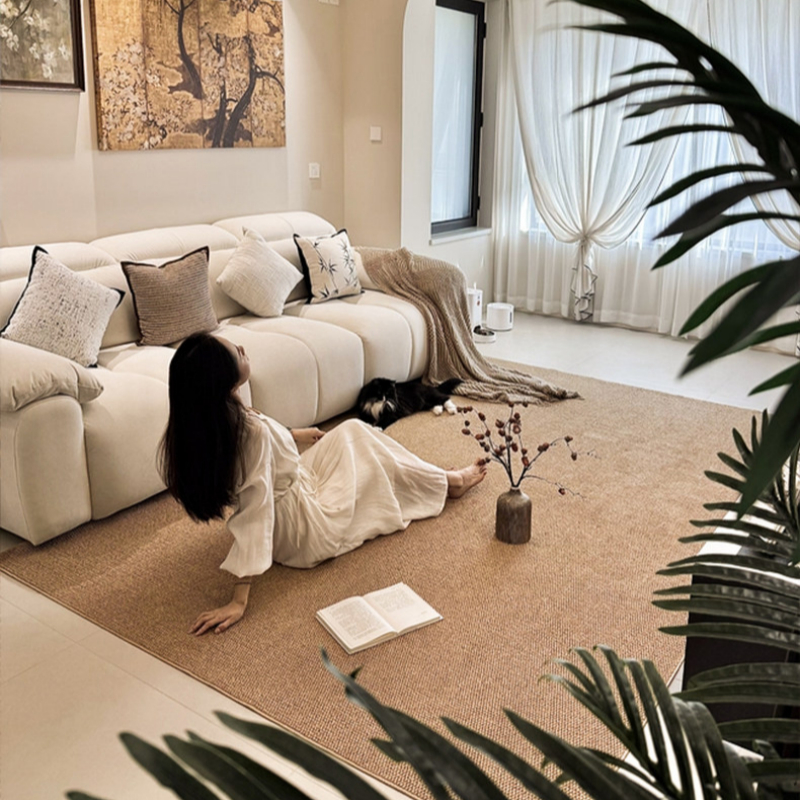 thảm trải sàn phòng ngủ,Chất liệu giả sisal,Thảm trải sàn phòng khách cao cấp, màu trơn, thân thiện với thú cưng.Kích thước 80*120cm đến 200*300cm.Tự nhiên và thân thiện với môi trường, độ bền cao, dễ dàng vệ sinh và bảo trì.