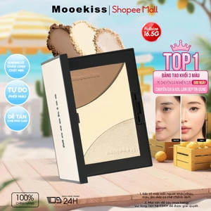Bảng Tạo Khối & Highlight Mooekiss 3 Màu, Định Hình Khuôn Mặt, Bắt Sáng Tự Nhiên, Lâu Trôi 16.5g