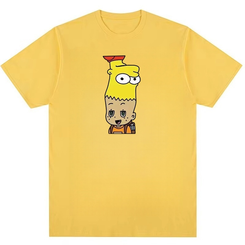 2026 Anime Họa Tiết Hoạt Hình In Hình Unisex Nam Nữ Áo Thun Cotton Nguyên Chất