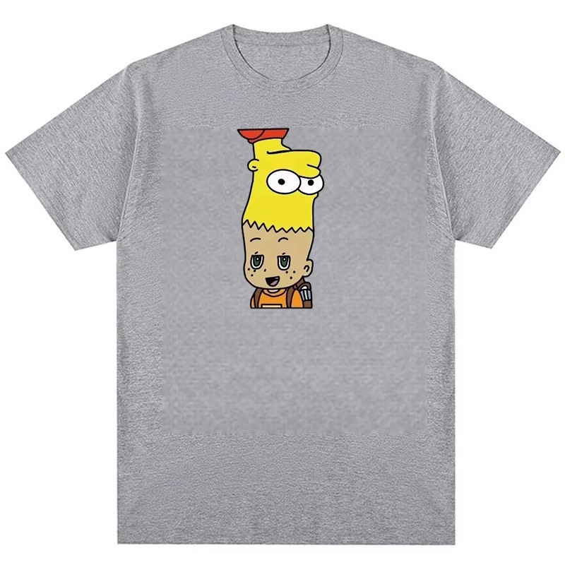 2026 Anime Họa Tiết Hoạt Hình In Hình Unisex Nam Nữ Áo Thun Cotton Nguyên Chất