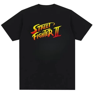 Street Fighter II Logo Retro thập niên 90 Họa Tiết Trò Chơi Arcade In Hình Áo Thun Nam Nữ
