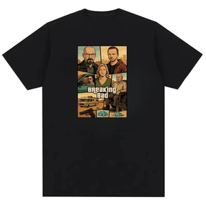 Breaking Bad Heisenberg Better Call Saul Fashion Retro Pop Cổ Tròn Áo Thun Nam Thoải Mái