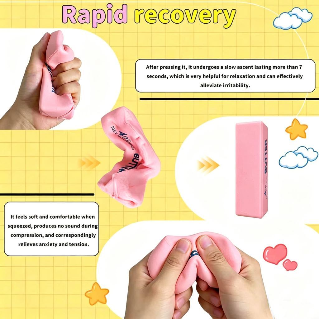 ECILY Đồ chơi Squishy dính bơ Fidget giác quan phục hồi chậm mềm mại, Đồ chơi bóp giảm căng thẳng cho trẻ em Người lớn, Quà tặng tự kỷ ADHD lo âu