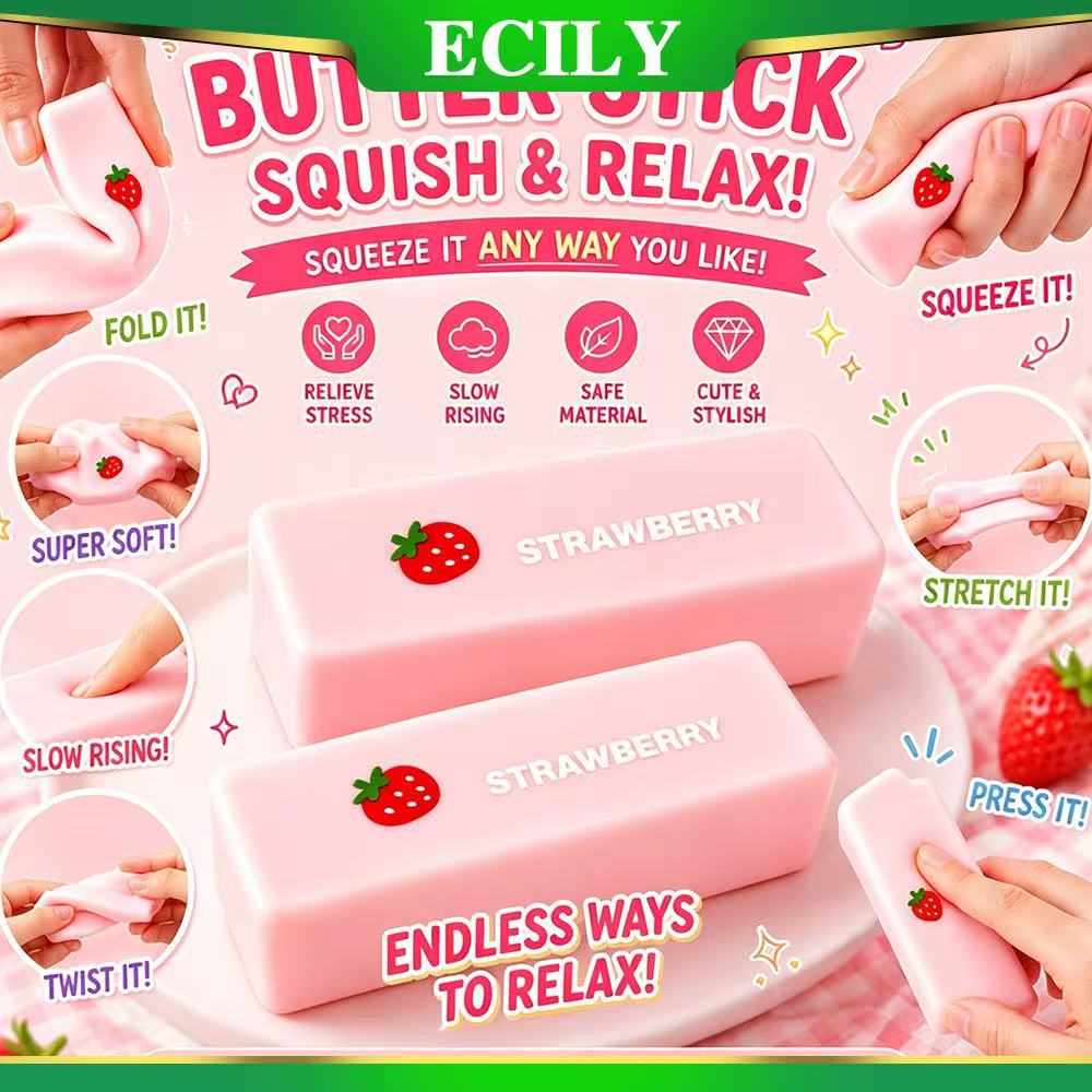 ECILY Đồ chơi Squishy dính bơ Fidget giác quan phục hồi chậm mềm mại, Đồ chơi bóp giảm căng thẳng cho trẻ em Người lớn, Quà tặng tự kỷ ADHD lo âu