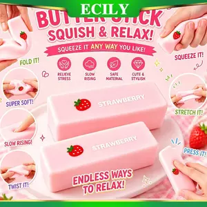 ECILY Đồ chơi Squishy dính bơ Fidget giác quan phục hồi chậm mềm mại, Đồ chơi bóp giảm căng thẳng cho trẻ em Người lớn, Quà tặng tự kỷ ADHD lo âu