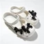 6Psc Nữ Bé Gái Tắc Sandal Giày DIY Quyến Rũ Vintage Nơ Nhựa Hạt Nhỏ Mặt Dây Chuyền Nút Lỗ Giày Trang Trí Bộ Phụ Kiện Quà Tặng