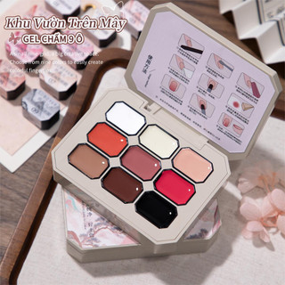 Gel Sơn Móng Tay Cloud Garden Kem Che Khuyết Điểm Mùa Thu Đông với Hiệu Ứng Phấn Hồng Che Phủ Viền Tự Do Thiết Kế Vẽ Chín Ô Trên Móng