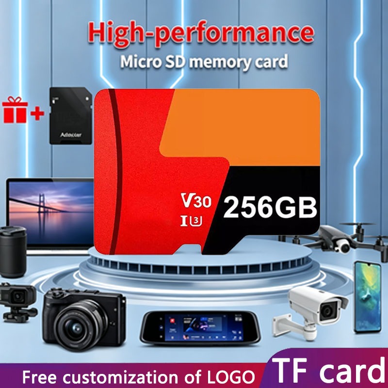 [Khuyến mãi] Thẻ nhớ SD / TF thu nhỏ 32GB / 64GB / 128GB / 256GB / 512GB / 1TB / 2TB Thẻ Flash tốc độ cao loại 10, có bộ chuyển đổi, Thích hợp cho điện thoại di động, máy tính, máy tính, máy ảnh, thiết bị giám sát CCTV