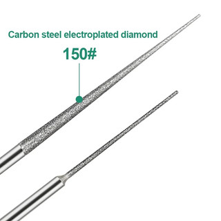 3MM Chân Mài Thanh Mini Khoan Kim Cương Đầu Mài Bur Kim Khắc Khắc Đánh Bóng Ngọc Đá Mũi Khoan