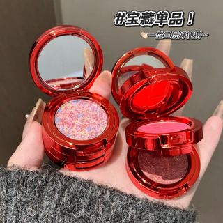 Kakashow Bảng Phấn Mắt 3 Lớp Shimmer Lấp Lánh Hàng Ngày Trung Tính Tông Màu Đất Trang Điểm Mắt NO.C715