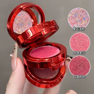 Kakashow Bảng Phấn Mắt 3 Lớp Shimmer Lấp Lánh Hàng Ngày Trung Tính Tông Màu Đất Trang Điểm Mắt NO.C715