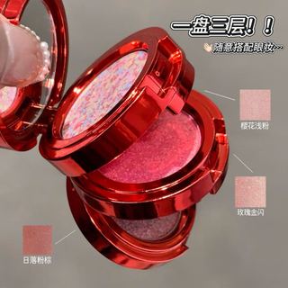 Kakashow Bảng Phấn Mắt 3 Lớp Shimmer Lấp Lánh Hàng Ngày Trung Tính Tông Màu Đất Trang Điểm Mắt NO.C715